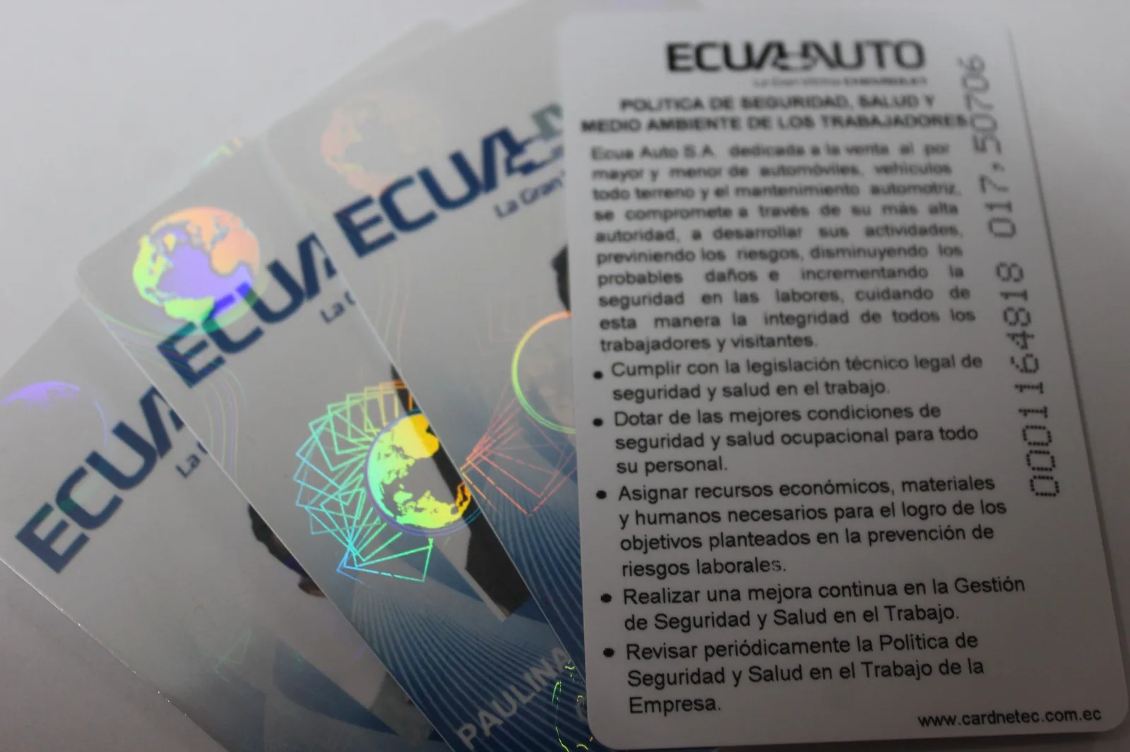 Credenciales PVC Corporativas